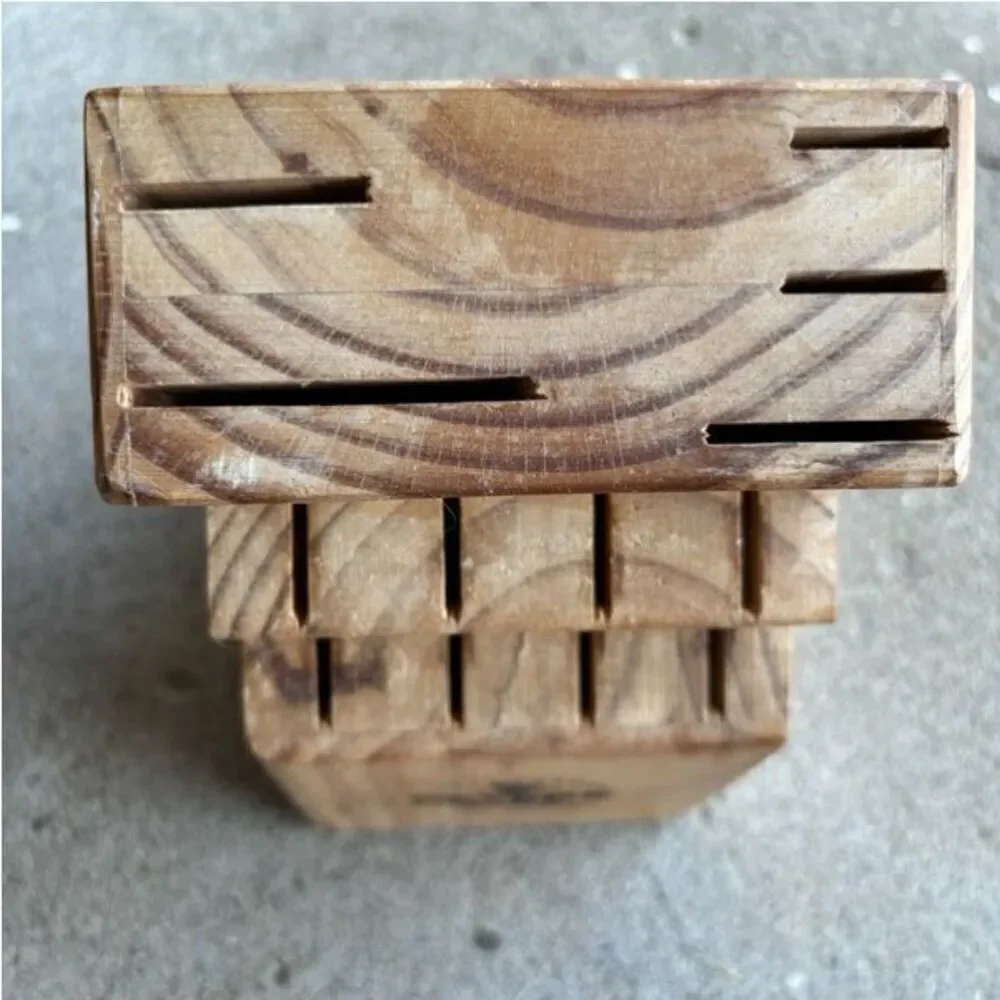 Revere Ware 13 Slot Wood Knife Holder Block